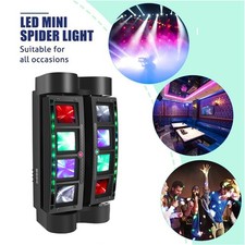 Spider Moving Head Light DMX RGBW 8LED Stage Lighting Wedding Party Light