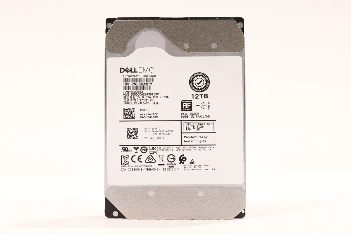 Dell SAS Internal Hard Disk Drives 12 TB Storage Capacity for sale