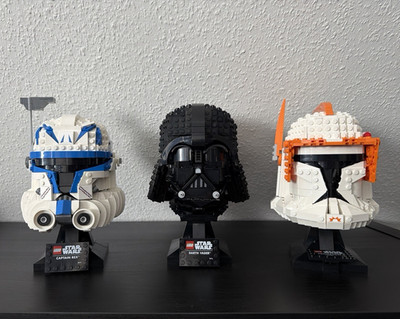 LEGO Star Wars Helm-Bauset: Captain Rex, Darth Vader, Commander Cody