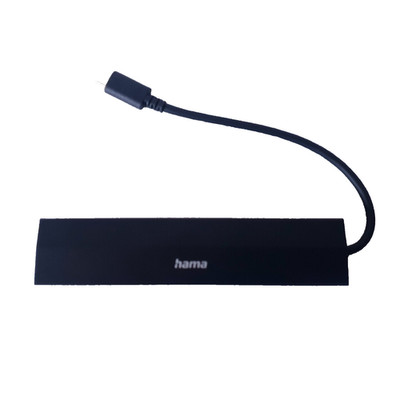 HAMA USB Multiport 6 Ports (3x USB-A, USB-C, HDMI , LAN) USB-C-Hub, Schwarz