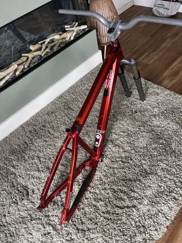 Scott Candy Red Frame With Fox Forks Crank Brothers H/set Spank Stem And Bars - Picture 2 of 8