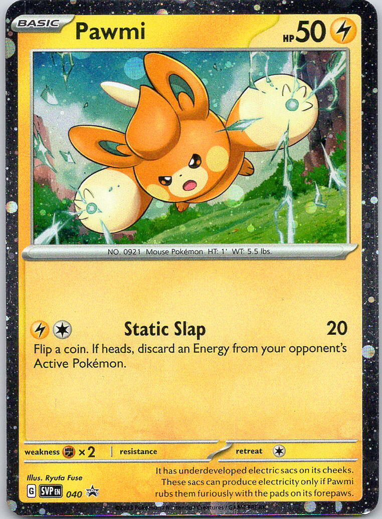 Pokemon Pawmi 40/102 Scarlet & Violet Black Star Promos Promo TCG