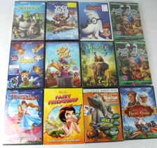 LOT OF 12 DVD SEALED KIDS MOVIE SHREK TOP CAT JUNGLE BOOK HERES HORTON PETER PAN