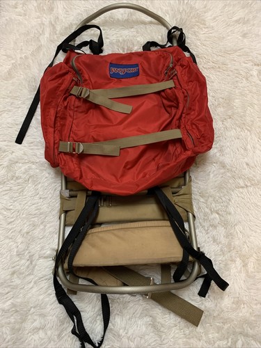 Vtg 70s Jansport Red Backpack Day Pack 