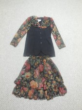 Vtg Blazer Skirt 2 Piece Set