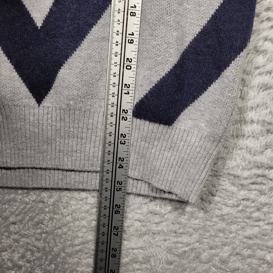 Suéter Apt 9 Mujer XL Azul Marino Rayas Zig Lana Mezcla Angora Manga Larga Foto 4 de 4