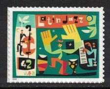 Scott 4349- Latin Jazz Music- MNH (S/A) 42c 2008- unused mint stamp