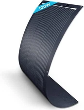 Renogy Solar Panel Mono 100W 12V Lightweight Semi Flexible Black Division