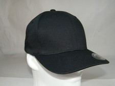  11 PORT AUTHORITY C865 FLEXFIT CAPS HATS BLACK S/M  L/XL