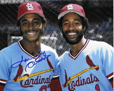 LONNIE SMITH Signed Autographed 8 x 10 Baseball Photo St. Louis