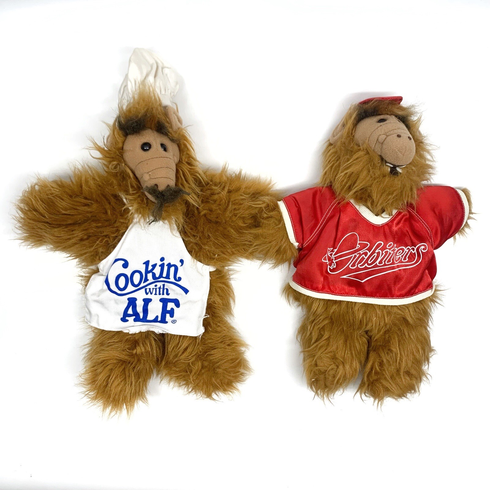 Vintage 1988 Burger King Alf Hand Puppets Set of 2 Chef Cookin With Alf
