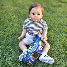 23inch Reborn Baby Dolls Soft Body Huxley Rooted Mohair Newborn Toddler Boy Gift