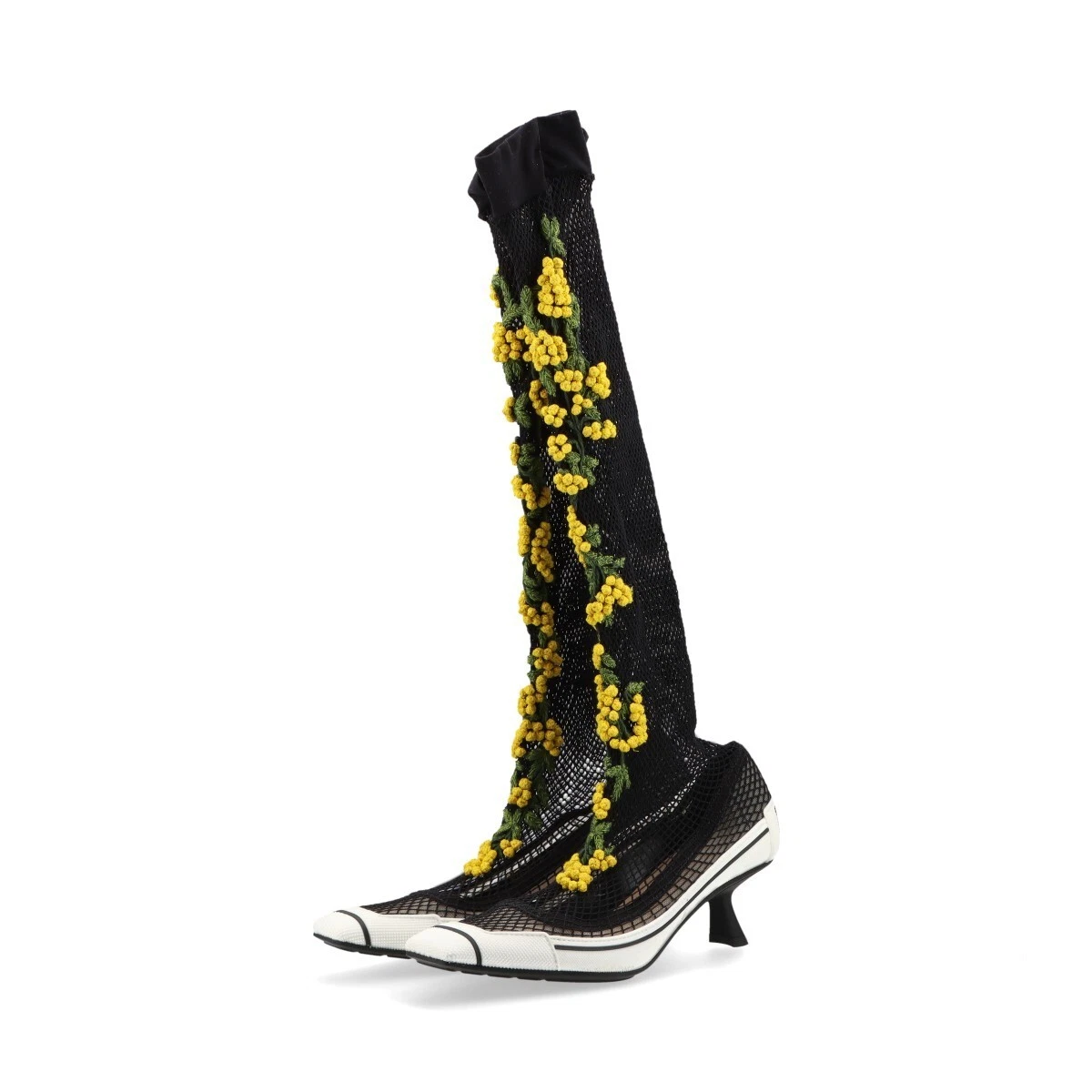 Christian Dior DIOR 62 22 Bottes longues caoutchouc × tissu femme pointure 36 US 6 MD0622