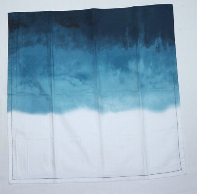 THE CELLAR Set of 2 Dip Dyed Coastal Blue Ombre Cotton Napkins 20 X 20 NWOT