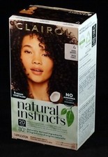 Clairol Natural Instincts Dark Brown 4 Vegan, Ammonia Free, One Application, New