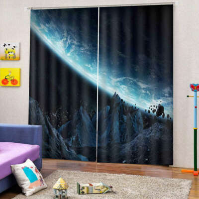 Great Rift Valley Scene 3D Curtain Blockout Photo Printing Curtains Drape Fabric