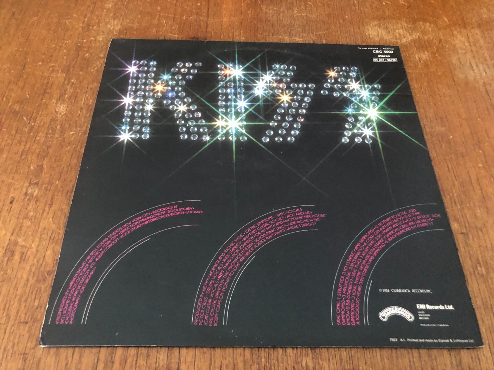 KISS Kiss First Album 12" LP Vinyl 1974 UK 1st Press CBC4003 RARE eBay