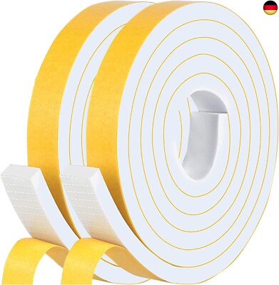 Dichtungsband Selbstklebend für Türen Fenster, 20mm(B) x 3mm(D)/10m Schaumstoff 