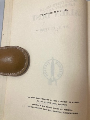 RARE 1957 E C TUBB ALIEN DUST CLASSIC SCIENCE FICTION NOVEL OF MARS SHIPWRECK - Picture 5 of 5