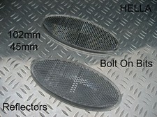 2 HELLA WHITE OVAL Front Reflectors 102mmx45mm Swift/Sterling Caravan