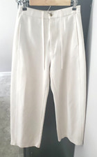 Uniqlo Women's Size M Pullon Wide Leg Pants White