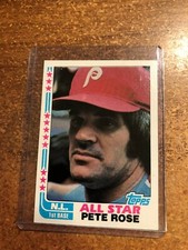 1982 Topps Baseball # 337 Pete Rose NL All Star 1st Base