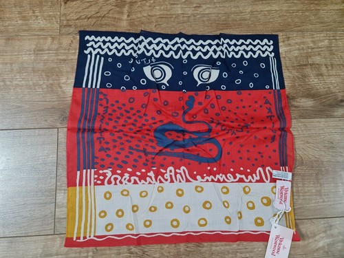 VIVIENNE WESTWOOD Women Red Patterned Scarf 44x44cm Limited Edition New - Picture 5 of 7