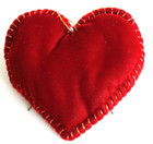 Burgundy and Gold Velvet Heart W/Rose ornament — photo 2