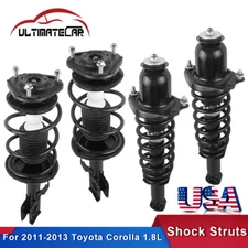 Set 4 Front+Rear Complete Struts Shocks w/ Coils For 2011-2013 Toyota Corolla