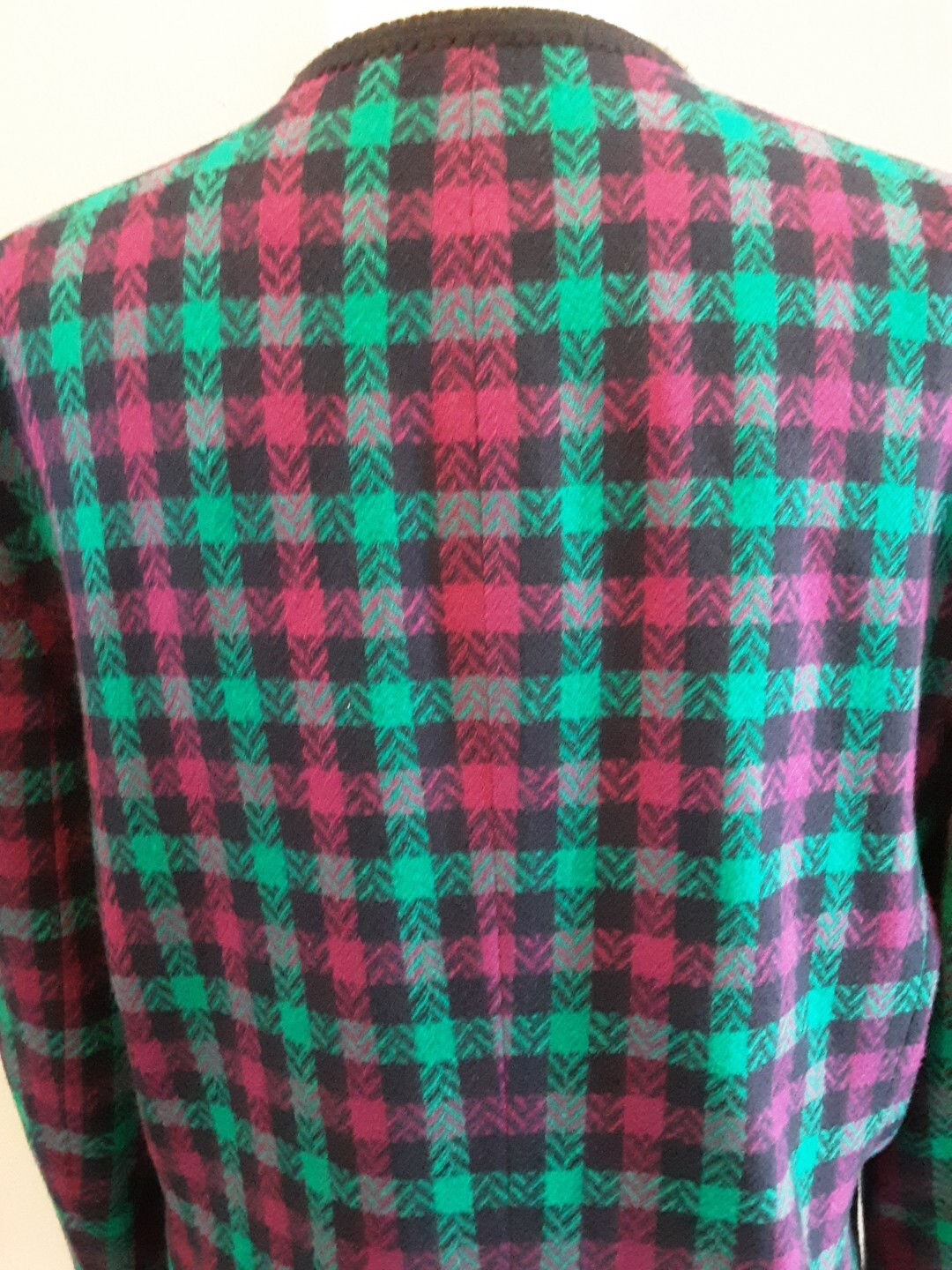 PENDLETON CLASSIC SHORT JACKET Large Check Fuschi… - image 7