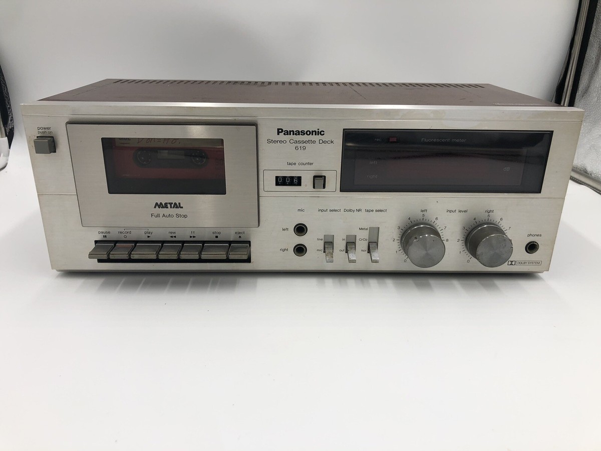 VINTAGE RARE Panasonic Stereo Metal Cassette Player RS-619 Wood | eBay