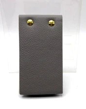 Flip Pad Note Pad Leather Cover 3x5 Refillable 142 Lined Pages GRAY Pebble