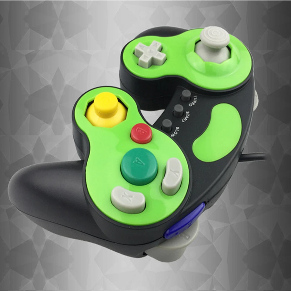 Wired Handheld Gamepad(Green)Joystick For Nintendo Gamecube Controller NGC - Image 2 of 2