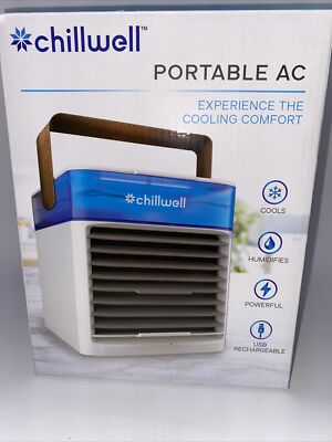 Chillwell AC Cordless USB Rechargeable Portable Air Conditioner Brand New in Box