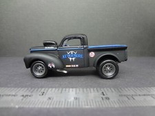 Johnny Lightning 1941 Willys Pickup Flat Black Blue Accents - Loose 164