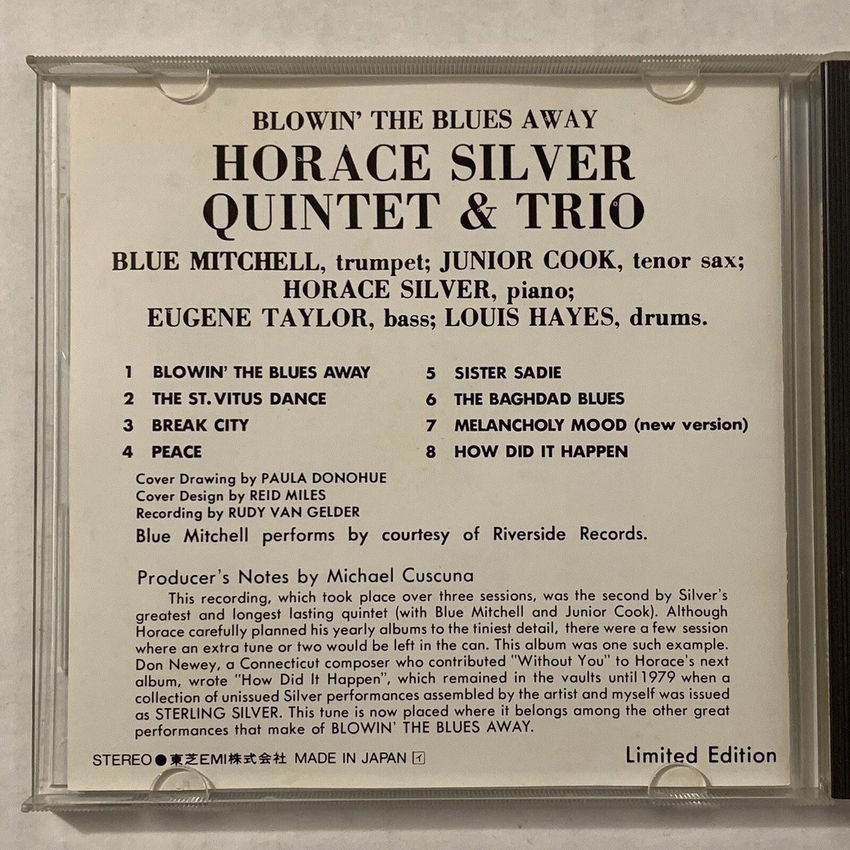 Horace Silver Quintet & Trio Blowin' The Blues Away CD Japan