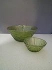 Vintage Anchor Hocking Soreno Green Chip and Dip Set