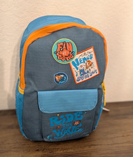 Disney Finding Nemo Small Kids Backpack Blue Orange Yellow Zip Mesh Pocket