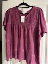 Lucky Brand Plus 2X Women's Burgundy Colored Top New With Tags