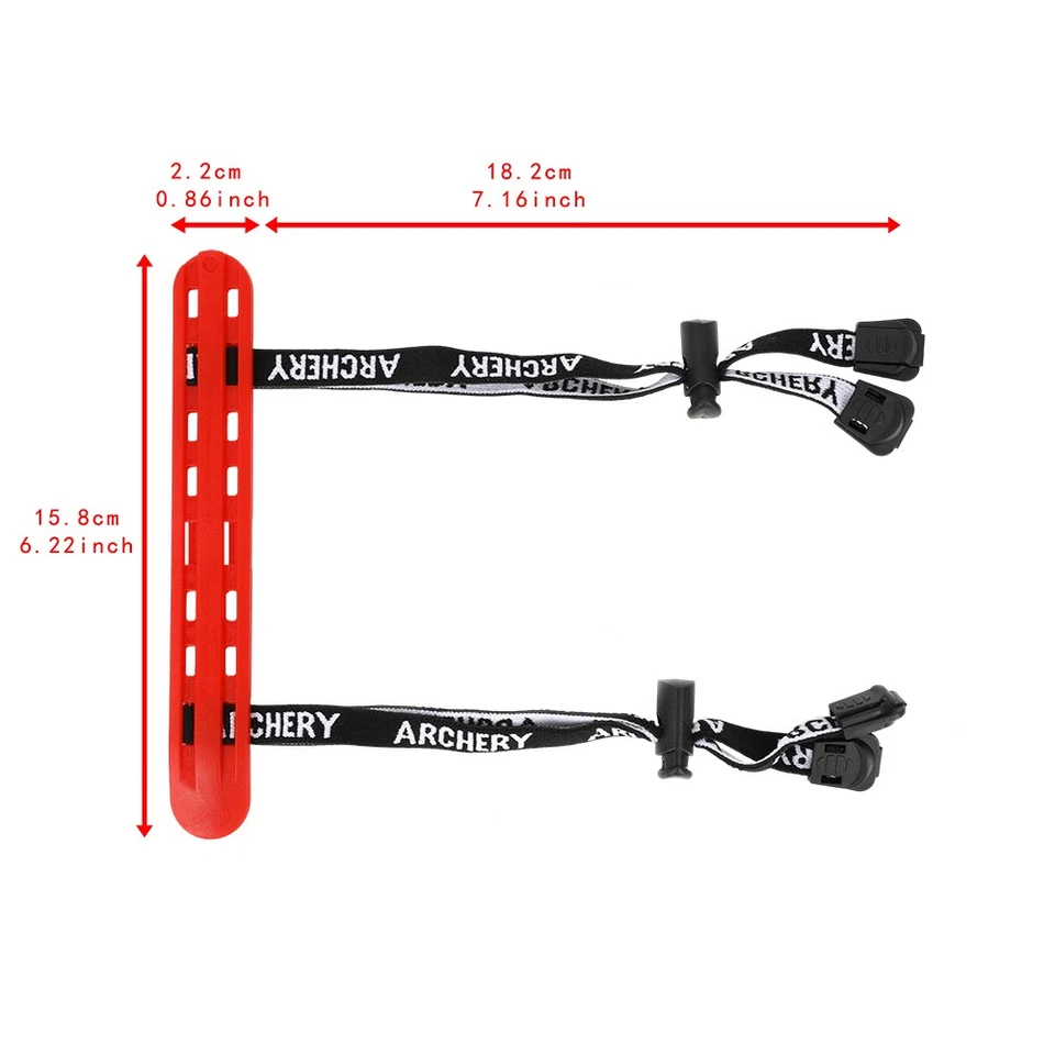 Archery Arm Guard Forearm Protector Gear Adjust Plastic Adult Youth Bow Shooting - Image 2 of 4