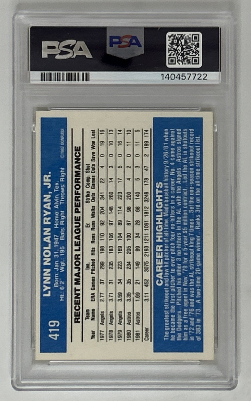 1982 Donruss Complete Set Ripken RC PSA 8 Brett PSA 10 Ryan Schmidt HOF view 8