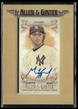 2021 Topps Allen & Ginter #FMA-MY Miguel Yajure Framed Mini AUTO
