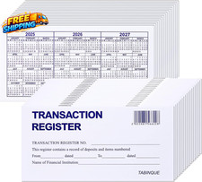 24 PCS Check Registers for Personal Checkbook Easy to Read Checkbook Register