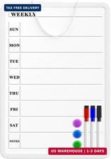 MaxGear Weekly Dry Erase Calendar Board for Wall, 11 x 17 Inch Double-Sided Magn