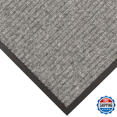 Notrax Heritage Rib Commercial Indoor Door Mat Office Rugs 3 X 6 Gray Front