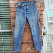 Vintage 80s Levis 501 Redline Selvedge Denim Made USA Jeans 29x38 Actual 27x33