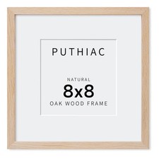 8x8 Oak Wood Picture Frame - 8x8 Photo Frame, 8x8 Picture Frame Wood, Natural...