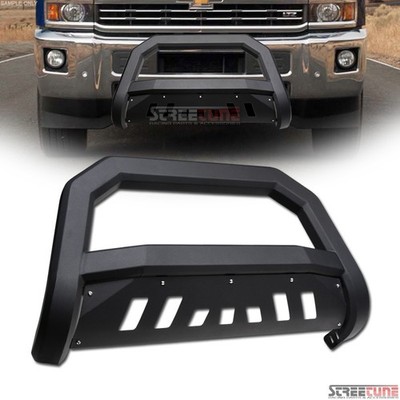 For 11-19 GMC Sierra 2500/3500 Matte Black AVT Bull Bar Push Bumper Grille Guard
