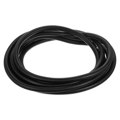 1/2 Inch x 16.4 Ft Split Wire Loom Tubing , Guard Convoluted Flex, Black