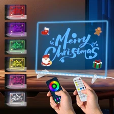 LED Note Board with 7 Colors, 11.82"x7.87" lumiboard Led Drawing Board for Ki...